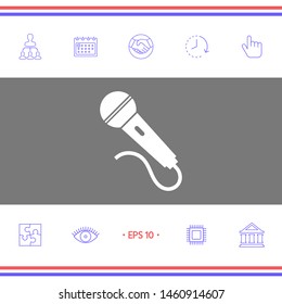 Microphone symbol icon. Graphic elements for your design
