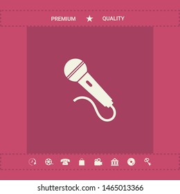 Microphone symbol icon. Graphic elements for your design