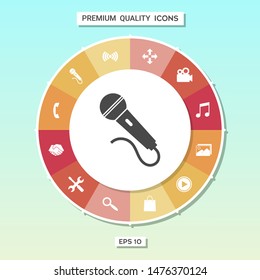 Microphone symbol icon. Graphic elements for your design
