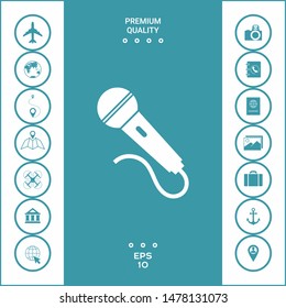 Microphone symbol icon. Graphic elements for your design