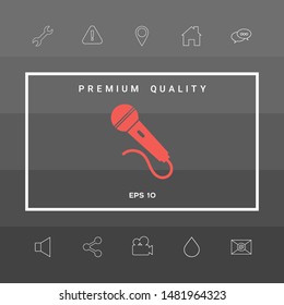 Microphone symbol icon. Graphic elements for your design