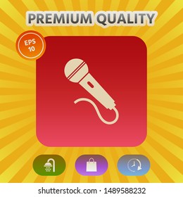 Microphone symbol icon. Graphic elements for your design
