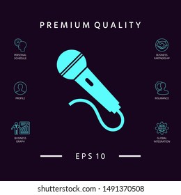 Microphone symbol icon. Graphic elements for your design