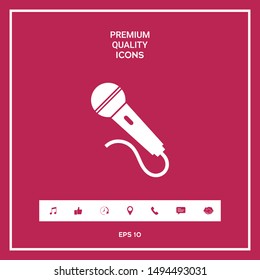 Microphone symbol icon. Graphic elements for your design