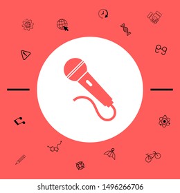 Microphone symbol icon. Graphic elements for your design