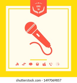 Microphone symbol icon. Graphic elements for your design
