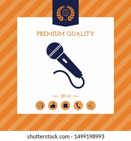 Microphone symbol icon. Graphic elements for your design