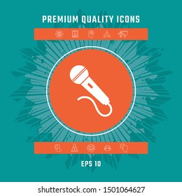 Microphone symbol icon. Graphic elements for your design