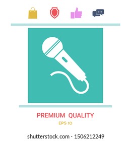 Microphone symbol icon. Graphic elements for your design