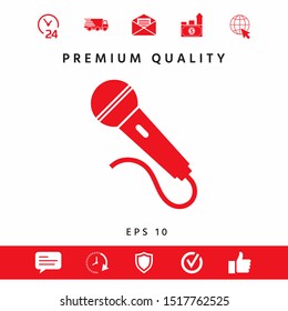 Microphone symbol icon. Graphic elements for your design