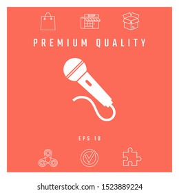 Microphone symbol icon. Graphic elements for your design