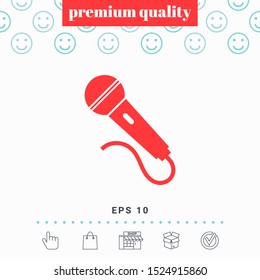 Microphone symbol icon. Graphic elements for your design