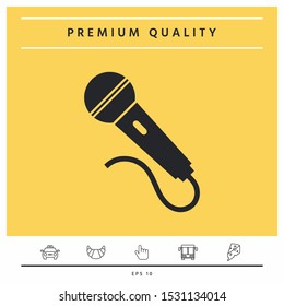 Microphone symbol icon. Graphic elements for your design