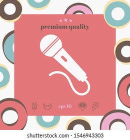 Microphone symbol icon. Graphic elements for your design