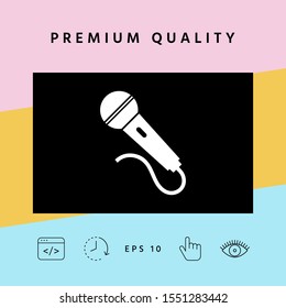 Microphone symbol icon. Graphic elements for your design