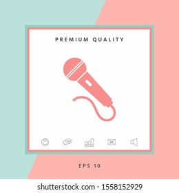 Microphone symbol icon. Graphic elements for your design
