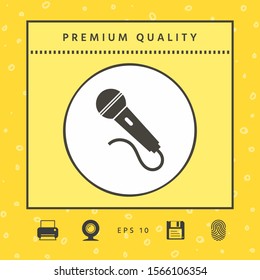 Microphone symbol icon. Graphic elements for your design