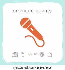 Microphone symbol icon. Graphic elements for your design