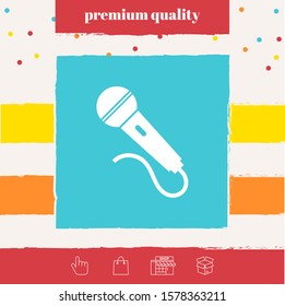Microphone symbol icon. Graphic elements for your design