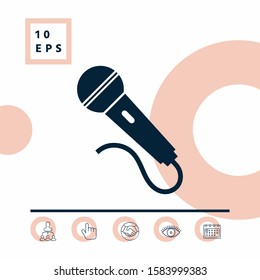 Microphone symbol icon. Graphic elements for your design
