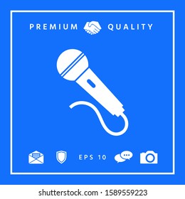 Microphone symbol icon. Graphic elements for your design