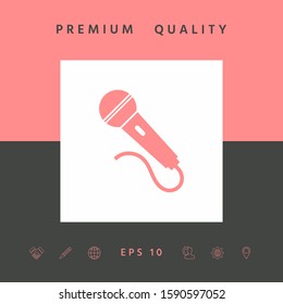Microphone symbol icon. Graphic elements for your design