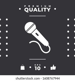 Microphone symbol icon. Graphic elements for your design