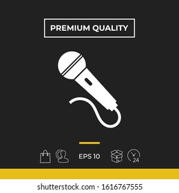Microphone symbol icon. Graphic elements for your design
