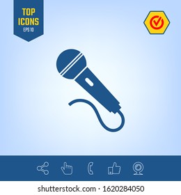 Microphone symbol icon. Graphic elements for your design
