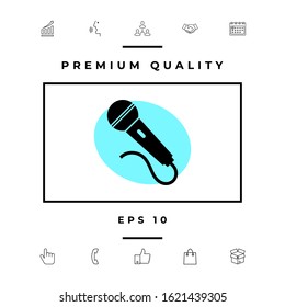Microphone symbol icon. Graphic elements for your design