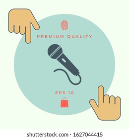 Microphone symbol icon. Graphic elements for your design