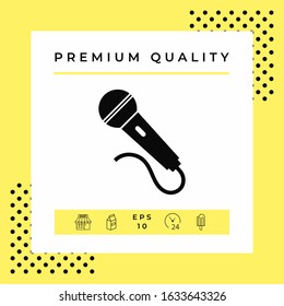 Microphone symbol icon. Graphic elements for your design
