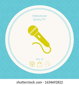 Microphone symbol icon. Graphic elements for your design