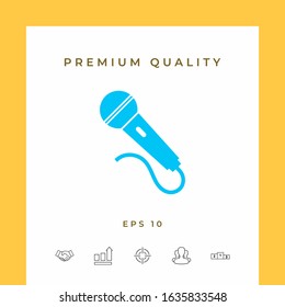 Microphone symbol icon. Graphic elements for your design