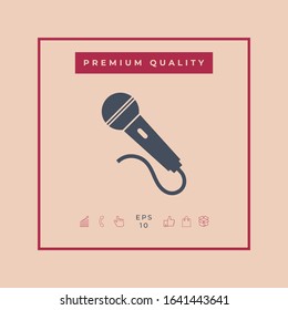 Microphone symbol icon. Graphic elements for your design