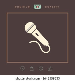 Microphone symbol icon. Graphic elements for your design