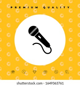 Microphone symbol icon. Graphic elements for your design