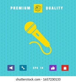 Microphone symbol icon. Graphic elements for your design