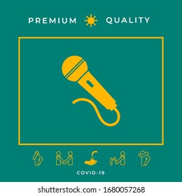 Microphone symbol icon. Graphic elements for your design