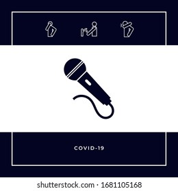 Microphone symbol icon. Graphic elements for your design