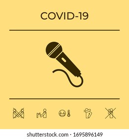 Microphone symbol icon. Graphic elements for your design