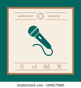 Microphone symbol icon. Graphic elements for your design