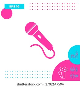 Microphone symbol icon. Graphic elements for your design