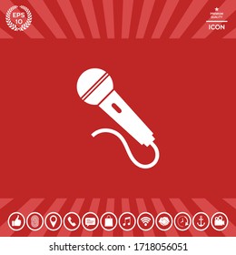 Symbol für Mikrofon. Grafische Elemente für Ihr Design