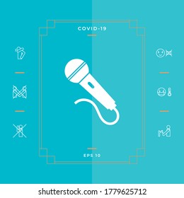 Icono de símbolo del micrófono. Elementos gráficos para su diseño