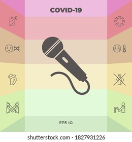 Microphone symbol icon. Graphic elements for your design