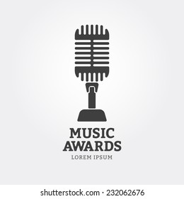 Microphone Symbol Icon Or Music Awards Logotype