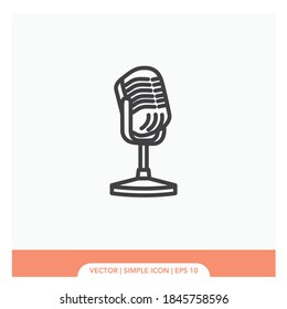 Símbolo de micrófono Icono Ilustración vectorial