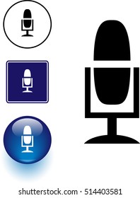 Mikrofon-Symbol-Zeichen und -Taste