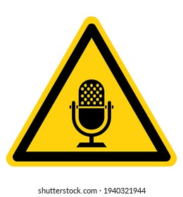 Microphone Symbol Sign,Vector Illustration, Isolate On White Background Label. EPS10
